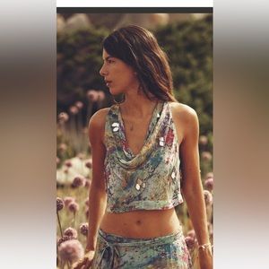 Zara Draped Print Top